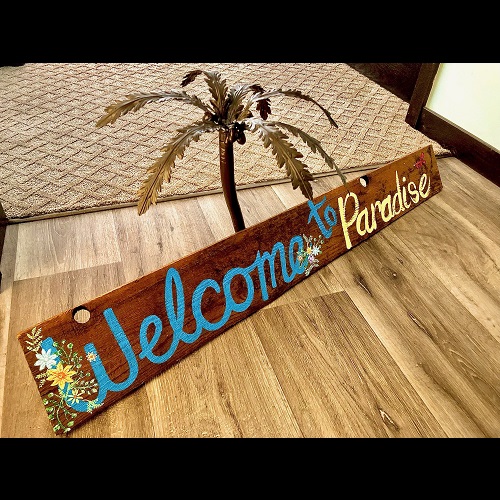 Welcome to Paradise Sign - Event Rentals - Welcome to Paradise signage for rent